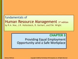 CHAPTER 3 Providing Equal Employment Opportunity and a Safe Workplace