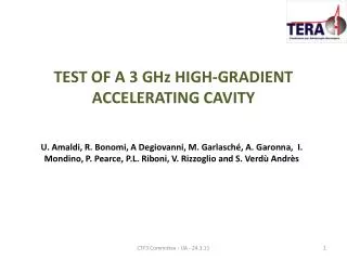 TEST OF A 3 GHz HIGH-GRADIENT ACCELERATING CAVITY