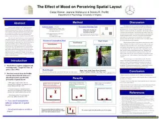 The Effect of Mood on Perceiving Spatial Layout