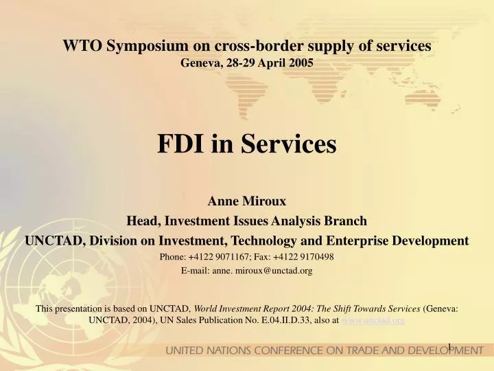wto symposium on cross border supply of services geneva 28 29 april 2005