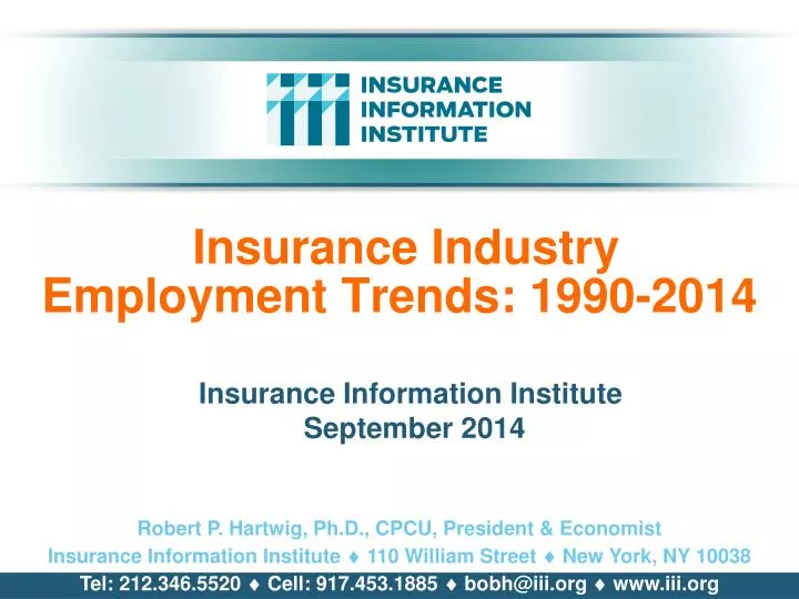 insurance industry employment trends 1990 2014