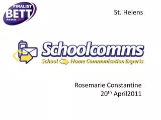 Rosemarie Constantine 20 th April2011