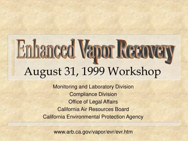 august 31 1999 workshop