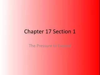Chapter 17 Section 1