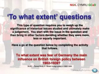 ‘To what extent’ questions