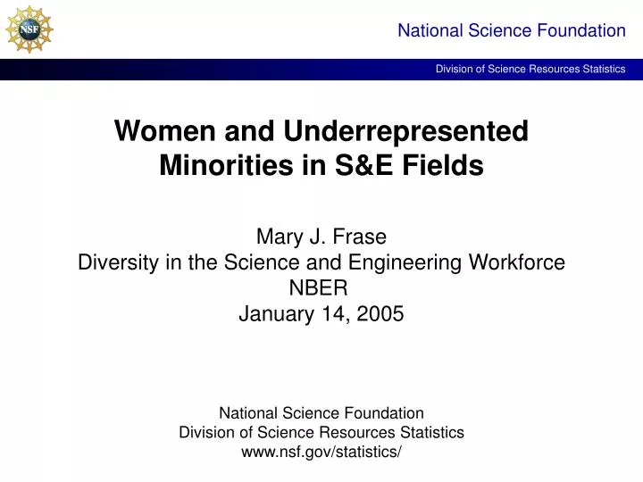 women and underrepresented minorities in s e fields