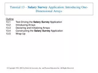 Tutorial 13 – Salary Survey Application: Introducing One-Dimensional Arrays