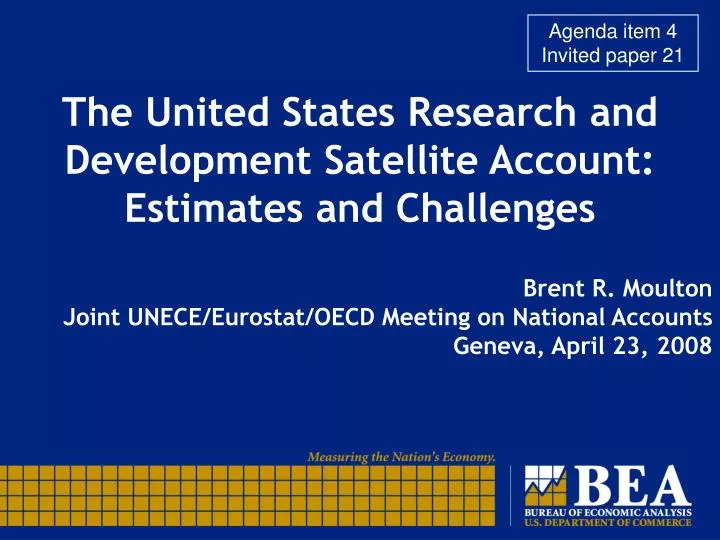 the united states research and development satellite account estimates and challenges
