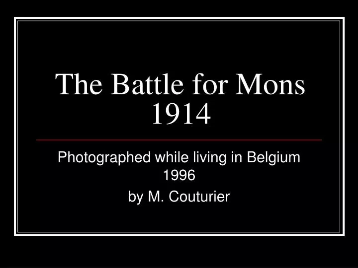 the battle for mons 1914