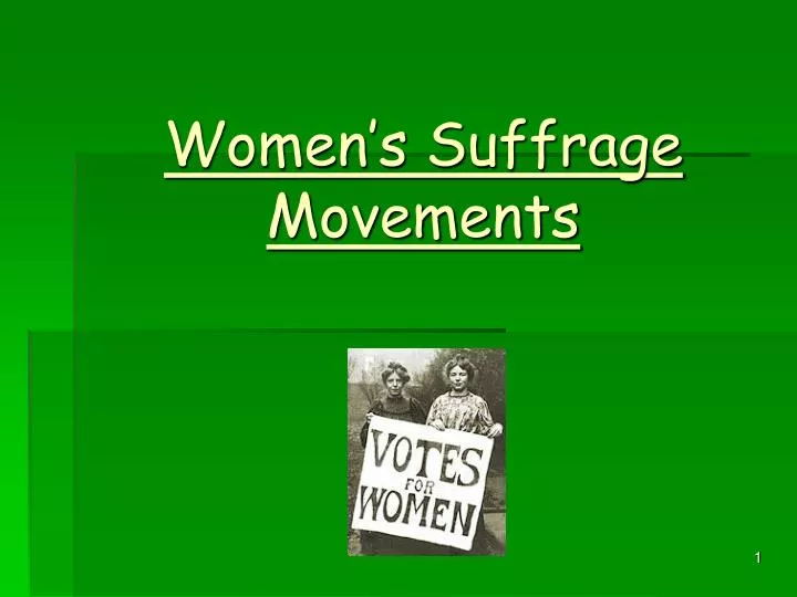 women s suffrage movements