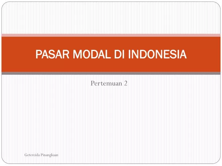 pasar modal di indonesia