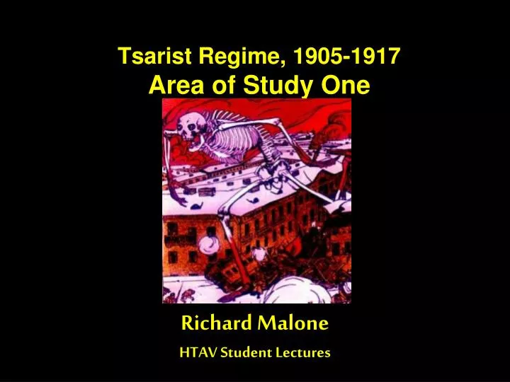 tsarist regime 1905 1917 area of study one