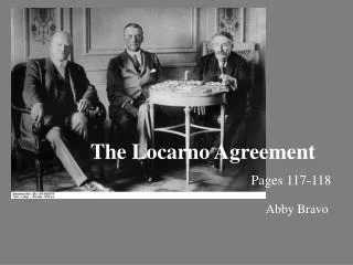 The Locarno Agreement Pages 117-118