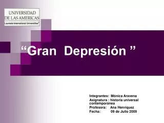 “Gran Depresión ”