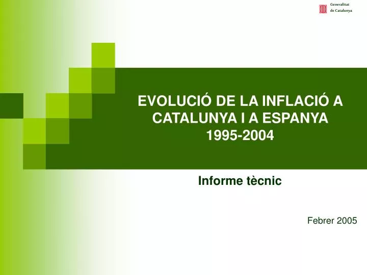 evoluci de la inflaci a catalunya i a espanya 1995 2004