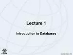 Lecture 1 - slide 1