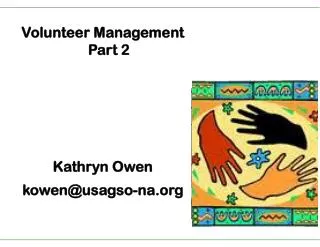 Part 2 Owen Volunteer Management Part 2