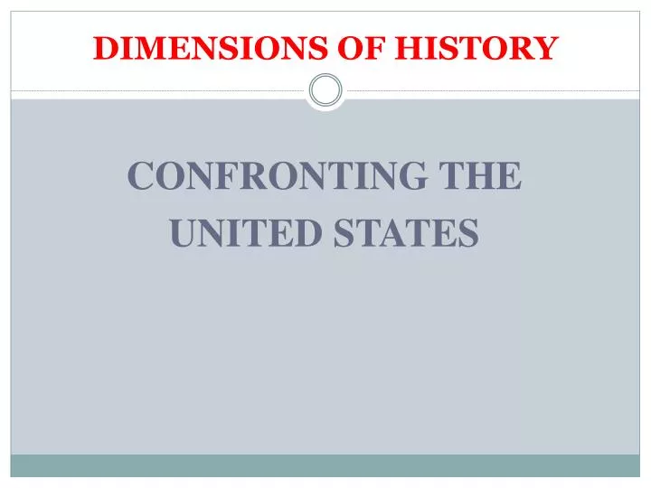 dimensions of history