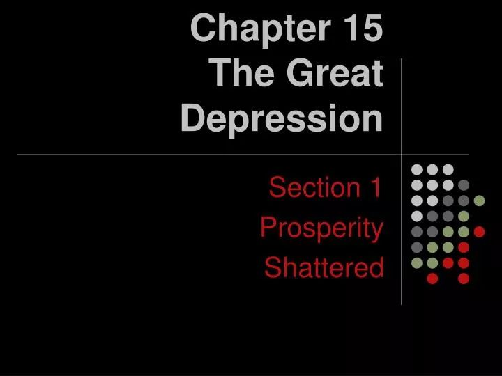 chapter 15 the great depression