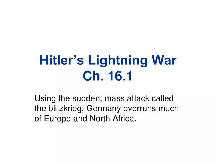 hitler s lightning war ch 16 1