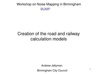 Creation of the road and railway calculation models