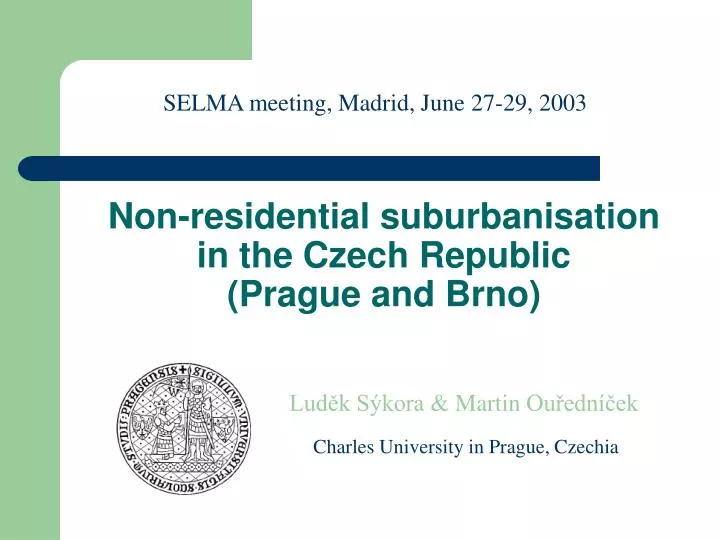non residential suburbanisation in the czech republic prague and brno
