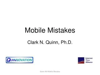 Mobile Mistakes