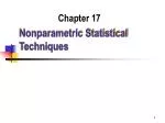 Nonparametric Statistical Techniques - slide 1