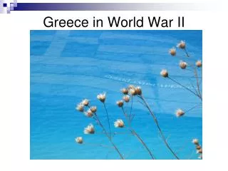 Greece in World War II