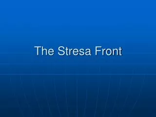 The Stresa Front