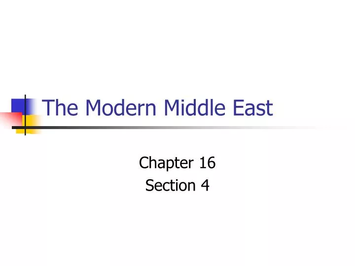 the modern middle east