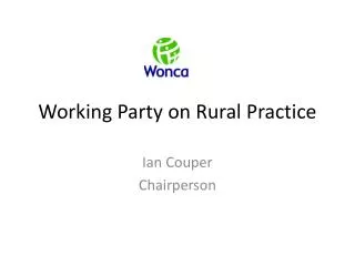 Working Party on Rural Practice