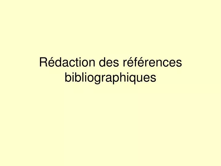 r daction des r f rences bibliographiques