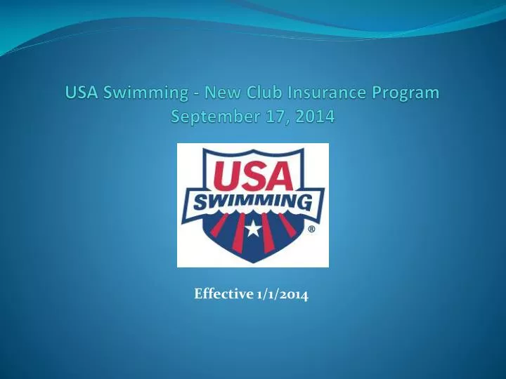 usa swimming new club insurance program september 17 2014