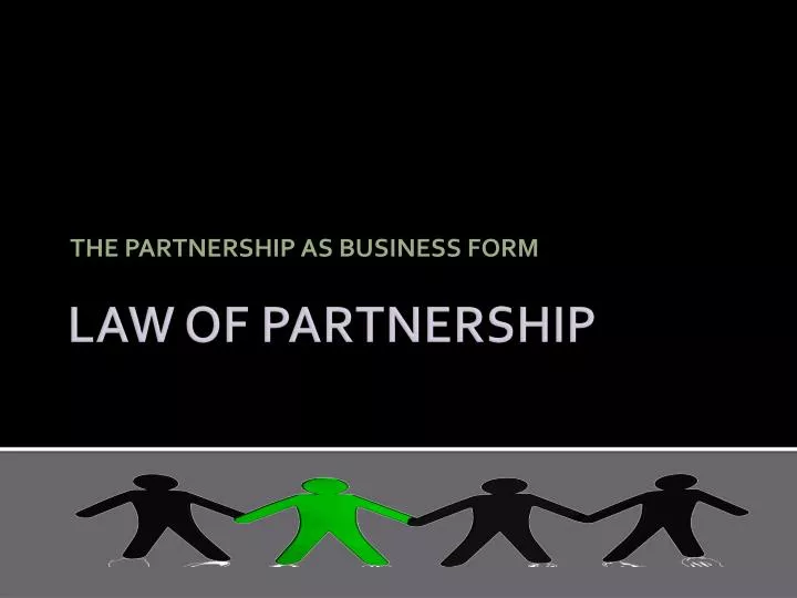 the partnership as business form
