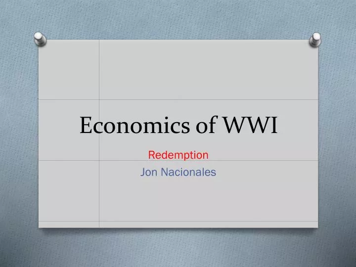 economics of wwi