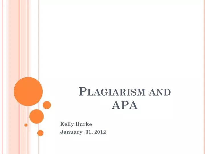 plagiarism and apa