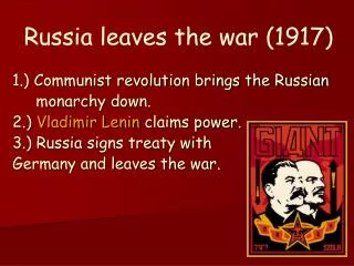 Russia leaves the war (1917)