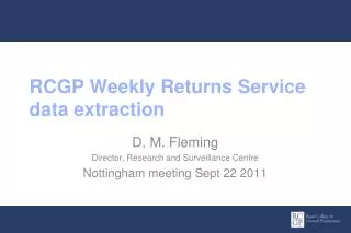 RCGP Weekly Returns Service d ata extraction