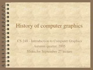 History of computer graphics