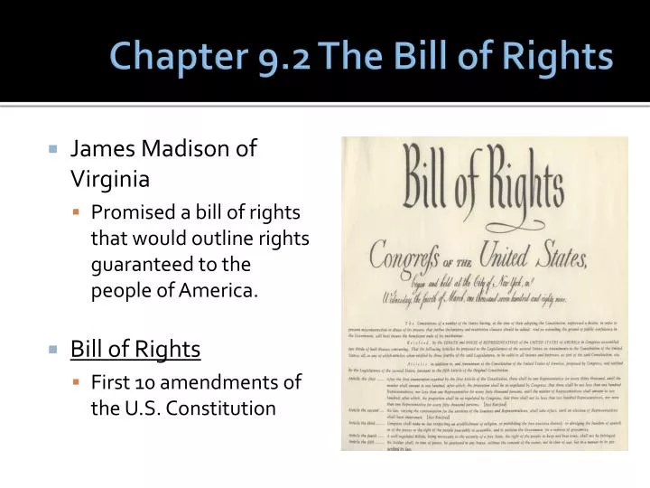 chapter 9 2 the bill of rights