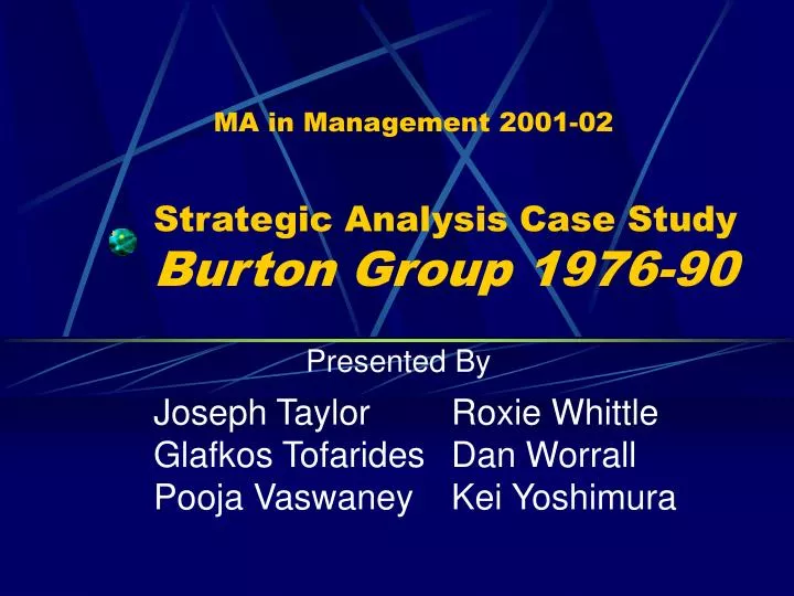 strategic analysis case study burton group 1976 90
