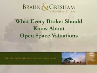 What Every Broker Should Know About Open Space Valuations