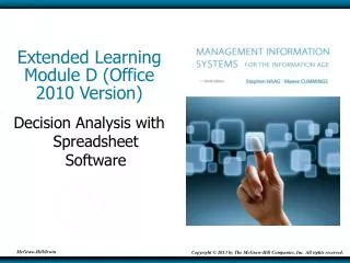 Extended Learning Module D (Office 2010 Version)
