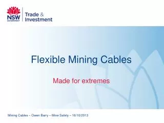 Flexible Mining Cables