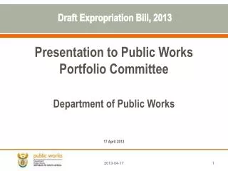 Draft Expropriation Bill, 2013