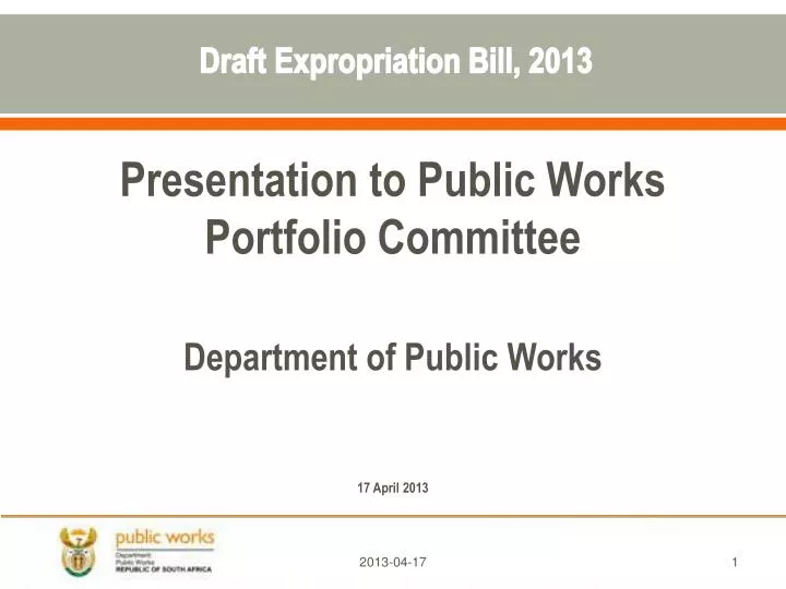 draft expropriation bill 2013