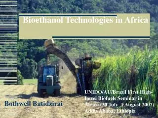 Bioethanol Technologies in Africa