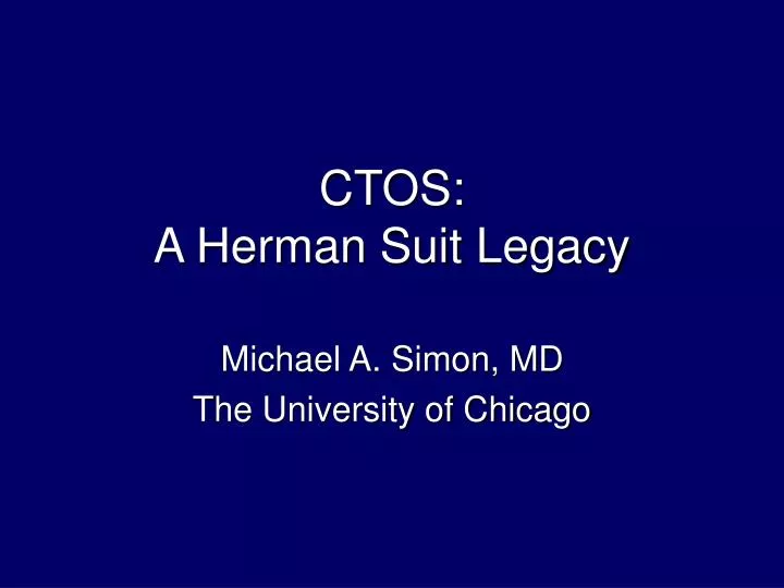 ctos a herman suit legacy