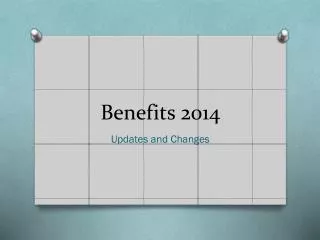 Benefits 2014